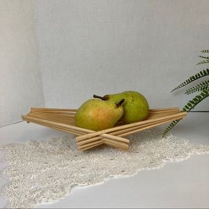 Bamboo Fruit Bowl Holder, Foldable